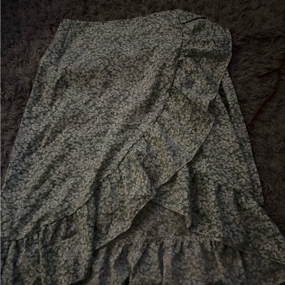Floral Green Skirt